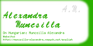 alexandra muncsilla business card